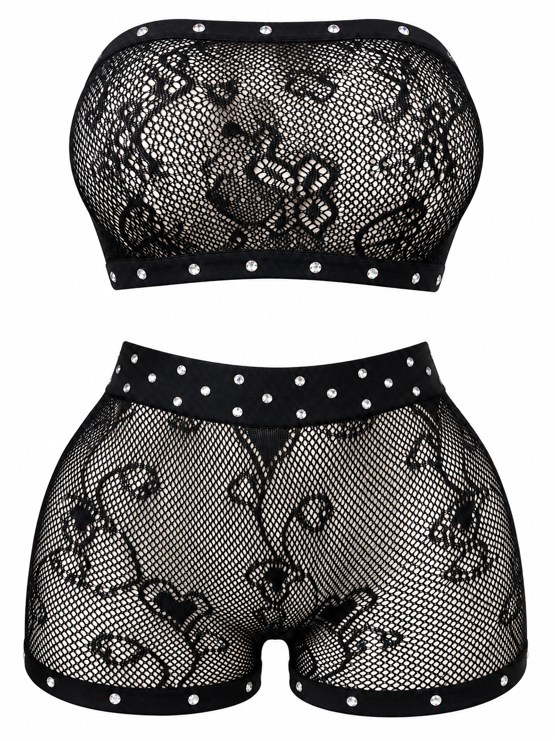 Tavia 2-Pc Tube and Short Mesh Set
