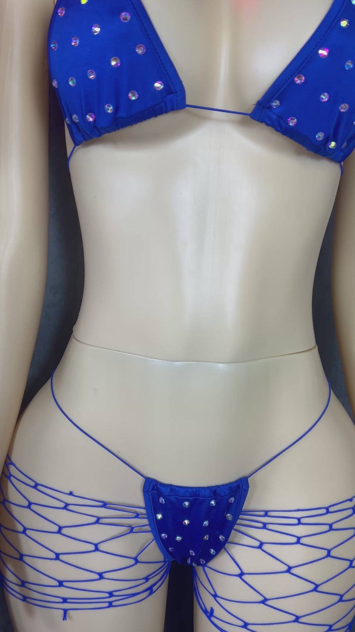 Rhinestone Three-Piece Bikini Set